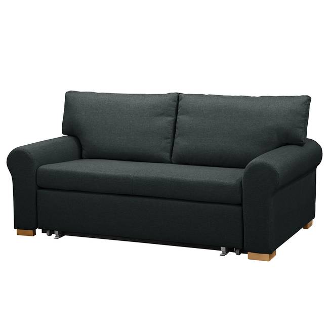 Schlafsofa Country Deluxe Grau/Dunkelgrau Webstoff Luba 205cm mit Schlaffunktion Modern