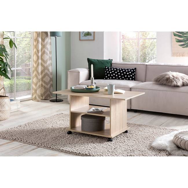 Couchtisch Beal II 95 x 51 x 55cm Braun/Eiche Sonoma Dekor