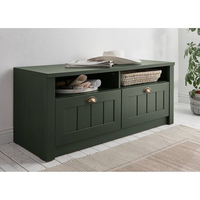 Garderobenbank 110 x 47 x 43cm Grün