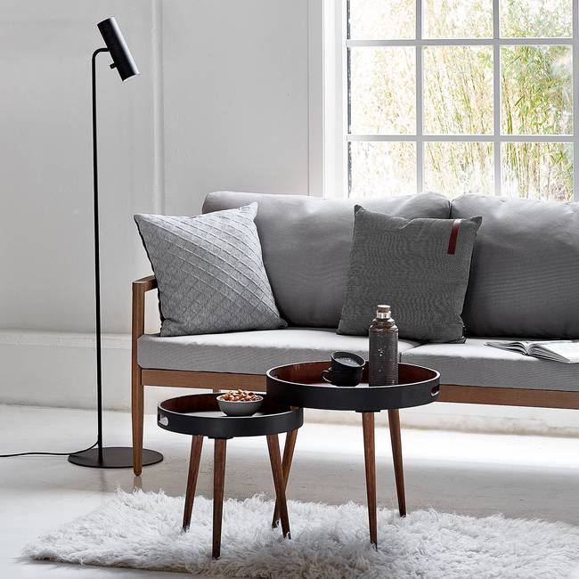 Stehleuchte Mib I 6 x 141 x 30cm Schwarz Material: Metall Metallart: Stahl Oberfläche Metall: Lackiert GU10