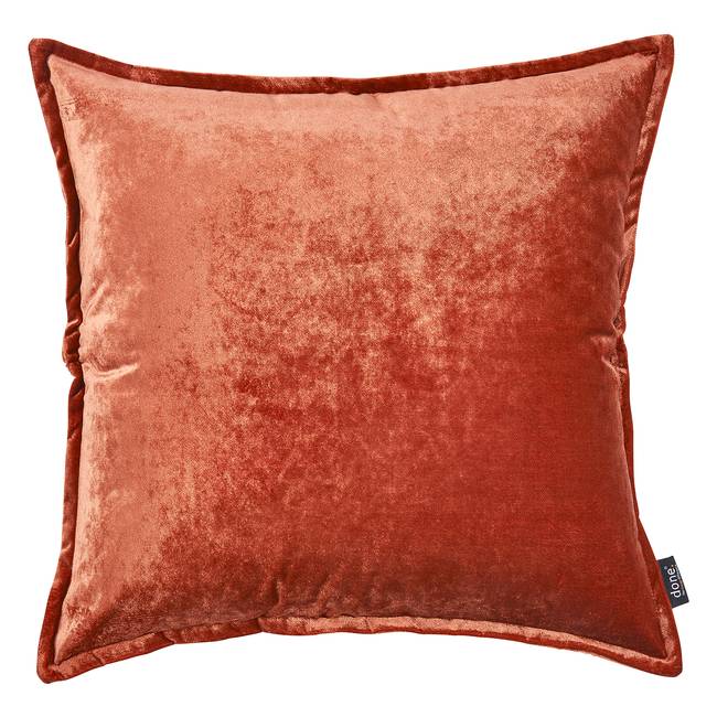 Kissenbezug Glam Orange/Terracotta 65 x 65cm Samt
