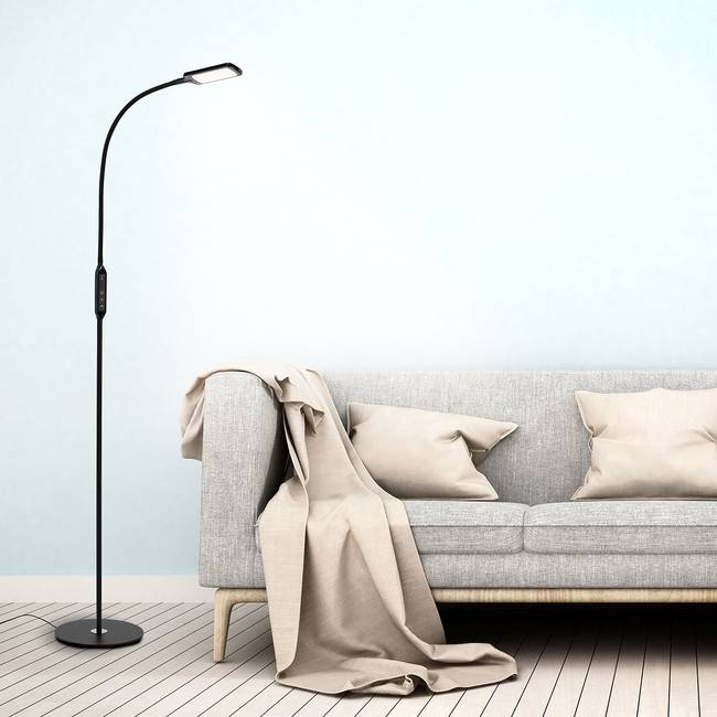 LED-Stehleuchte Office Remote Ø 24cm Schwarz Material: Metall Metallart: Stahl Oberfläche Metall: Lackiert LED LED-Platine