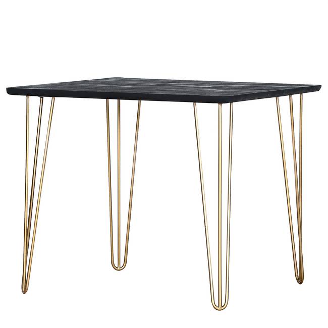 Esstisch Silian 100 x 100cm Schwarz/Schwarz Akazie