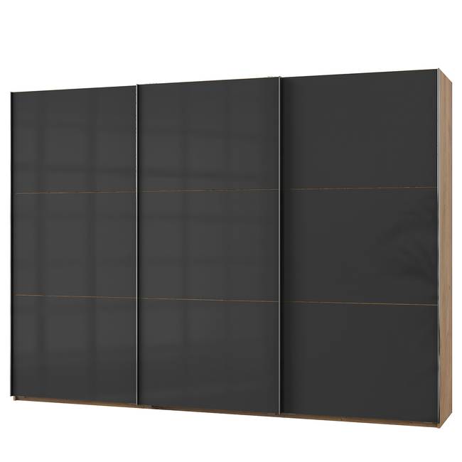 Schwebetürenschrank Level 36 C 300 x 216cm ohne Hochglanz Grau/Eiche Dekor