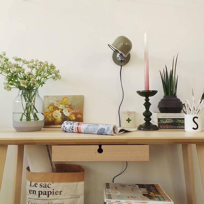 Wandleuchte IV 10 x 29 x 29cm Grün Material: Metall Metallart: Aluminium Oberfläche Metall: Lackiert E14