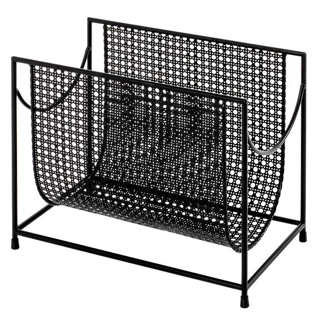 Zeitungsständer Massillon 37 x 30 x 22cm Schwarz/Schwarz