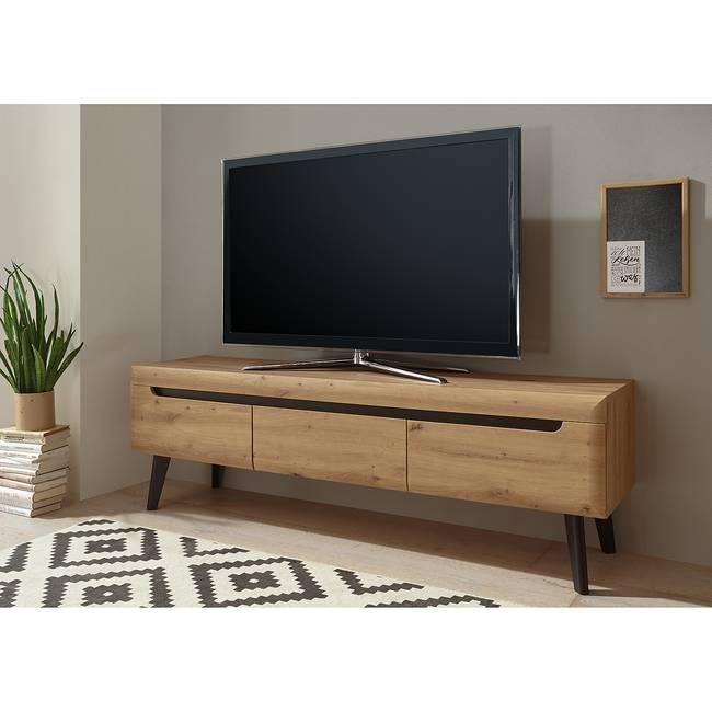 TV-Lowboard MDF Mitteldichte Holzfaserplatte , beschichtet Braun 160cm