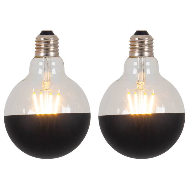 LED- Leuchtmittel Vernon I 10 x 14 x 10cm Schwarz/Durchsichtig