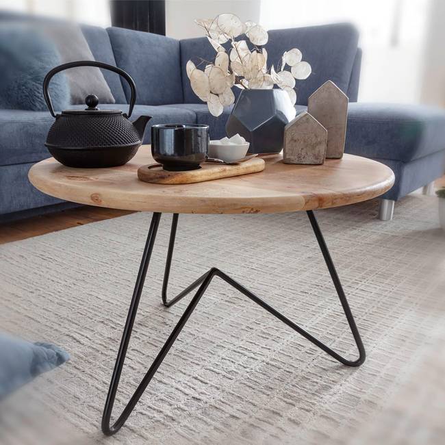 Couchtisch Heusse II Ø 60cm Braun