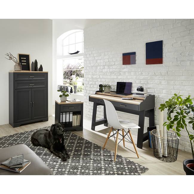 Sekretär 120 x 84 x 53cm Grau/Graphit