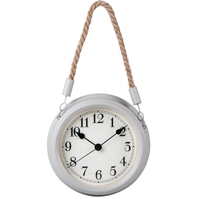 Wanduhr WT 7130 Metallgehäuse / Glasabdeckung Ø 22cm Grau