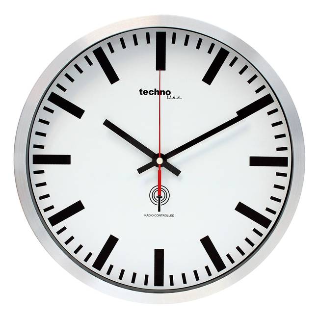 Wanduhr WT 8990 Metallrahmen Ø 30cm Silber