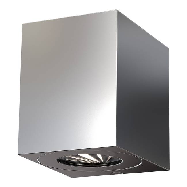 Wandleuchte Canto Kubi 9 x 10 x 10cm Silber