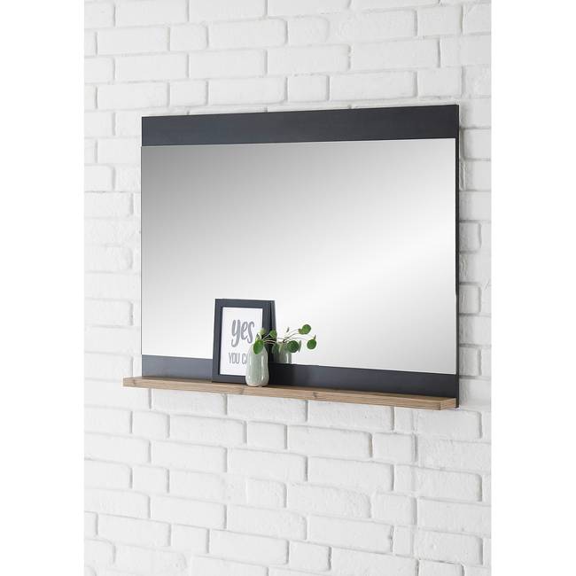 Spiegel 92 x 71 x 10cm Braun/Grau MDF Mitteldichte Holzfaserplatte , beschichtet 92 x 71 x 10cm