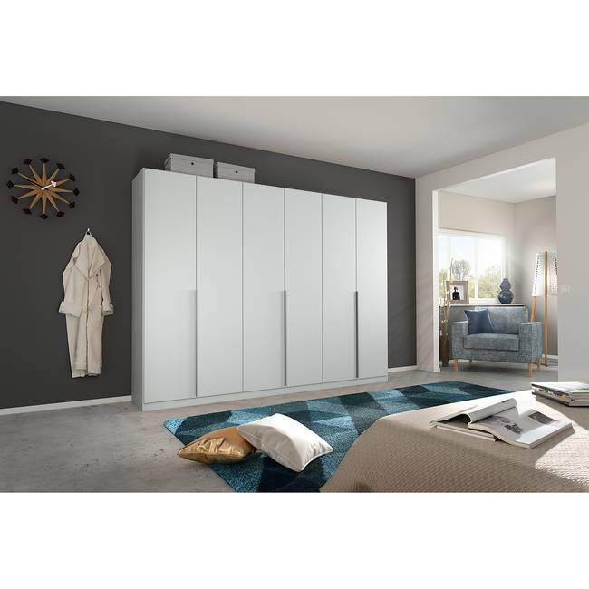 Drehtürenschrank 271 x 210cm Grau/Grau Premium ohne Spiegeltür/-en