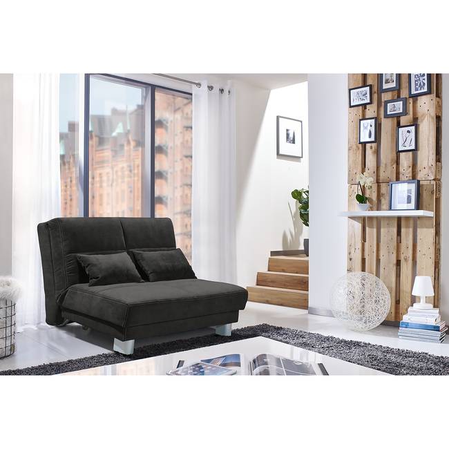 Schlafsofa Rakir Grau Microfaser Enza 120cm Skandi