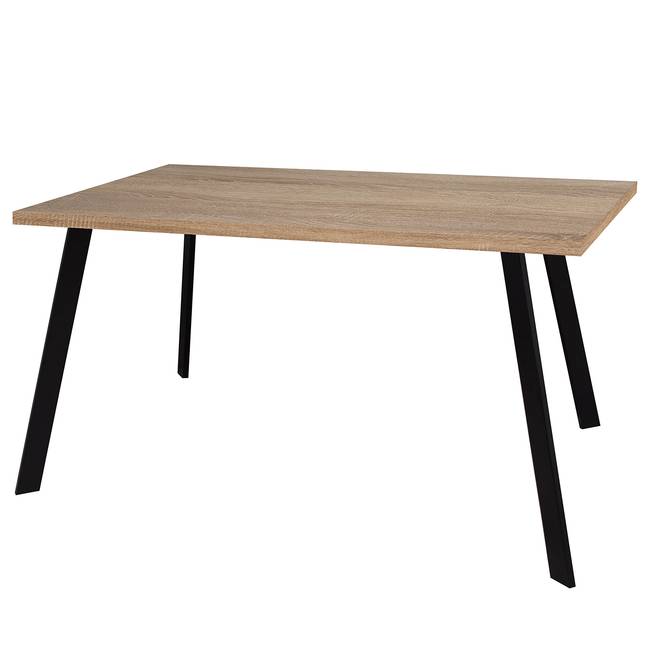 Schreibtisch Unieux II 140cm Braun/Eiche Sägerau Dekor Schwarz