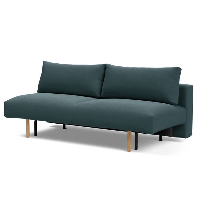 Schlafsofa Frode Blau/Blaugrau Wolle 200 x 83 x 105cm ohne Armlehnen Modern