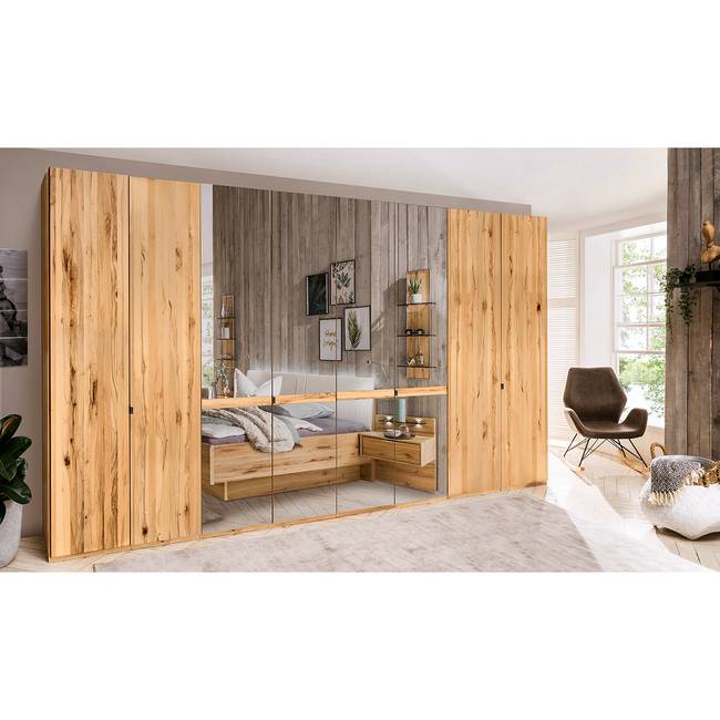 Drehtürenschrank VI 216cm Braun 4 Spiegeltüren