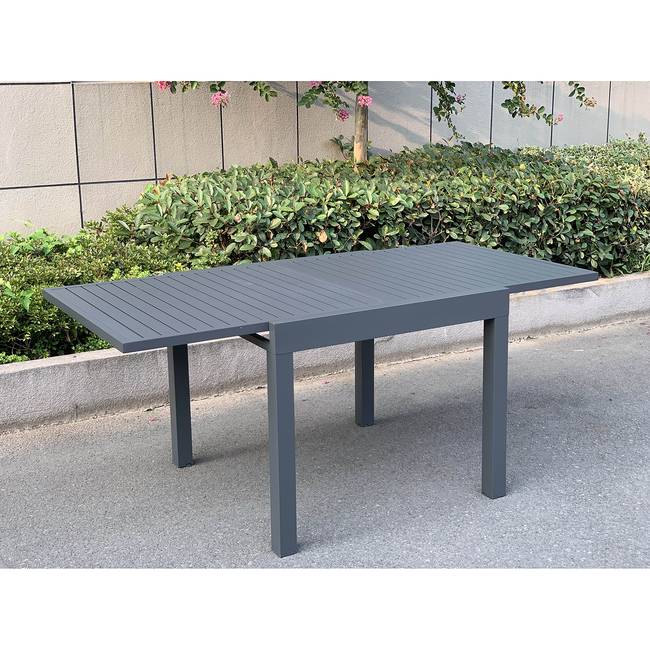 Ausziehtisch Aluminium, pulverbeschichtet Grau