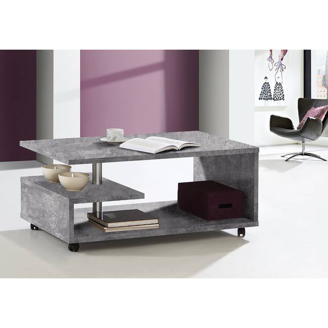 Couchtisch Haskell 105 x 46 x 60cm Grau/Beton Dekor