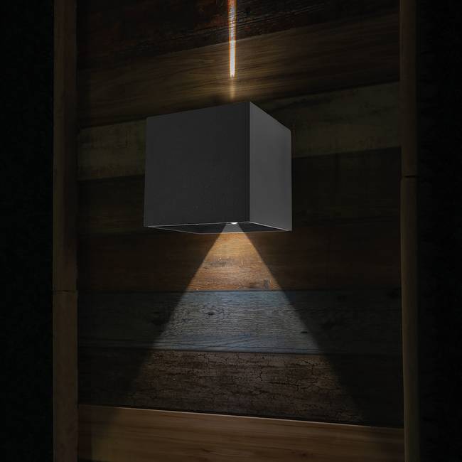 LED-Wandleuchte Buitenlampen XIII Ø 10cm Schwarz