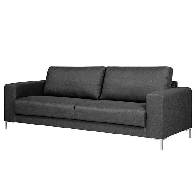 Sofa Summer 3-Sitzer Grau/Anthrazit Webstoff Mavie 221 x 82 x 90cm Modern