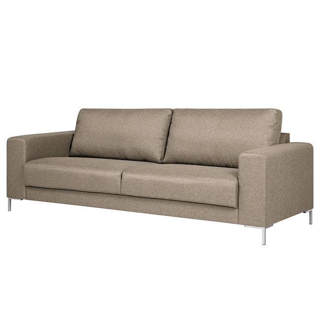 Sofa Summer 3-Sitzer Braun Webstoff Mavie 221 x 82 x 90cm Modern