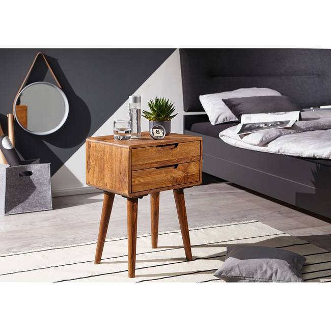 Nachtkommode Elmo 47 x 66 x 36cm Braun