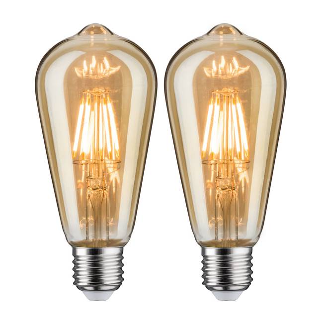 LED-Leuchtmittel Dendera 2er-Set 6 x 14 x 6cm Durchsichtig