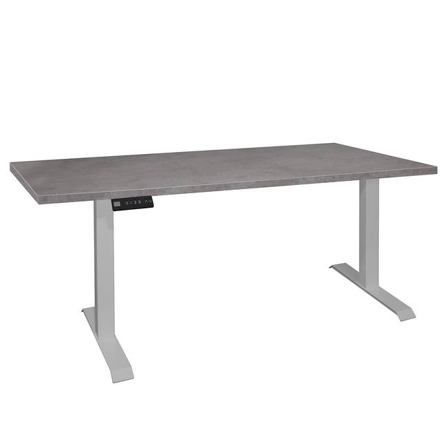 Schreibtisch Unieux VI 120cm Grau/Graphit Silber