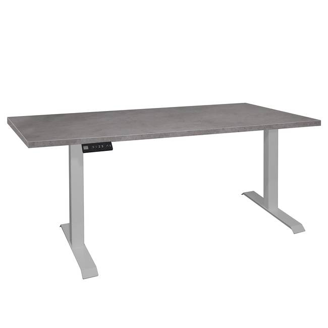 Schreibtisch Unieux VI 160cm Grau/Graphit Silber