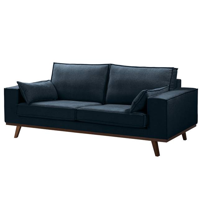 Sofa Jurga 2-Sitzer Blau Webstoff Sioma 199 x 81 x 91cm Modern