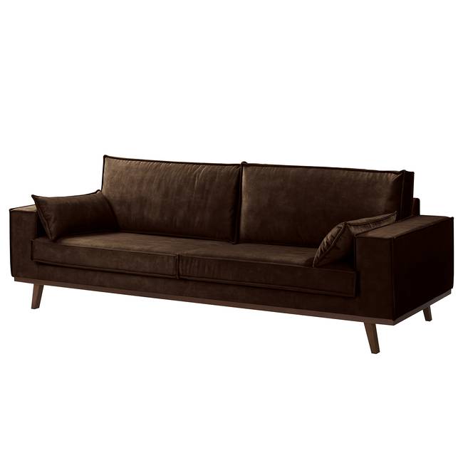 Sofa Jurga 3-Sitzer Braun Samt Tomi 239 x 81 x 91cm Modern