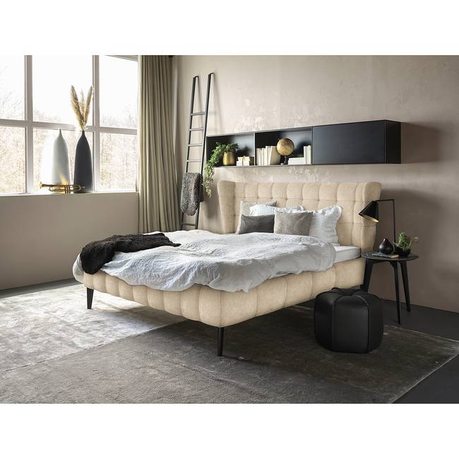Polsterbett Capri Dream 180 x 200cm Microfaser Alana Beige Buche