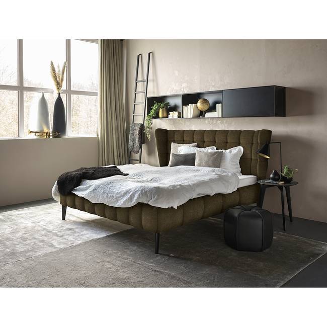 Polsterbett Capri Dream 180 x 200cm Flachgewebe Nona Grün Buche