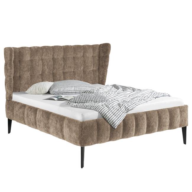 Polsterbett Capri Dream 140 x 200cm Flachgewebe Nona Beige Buche