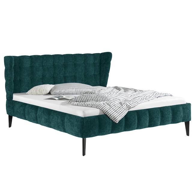Polsterbett Capri Dream 200 x 200cm Microfaser Alana Türkis Buche