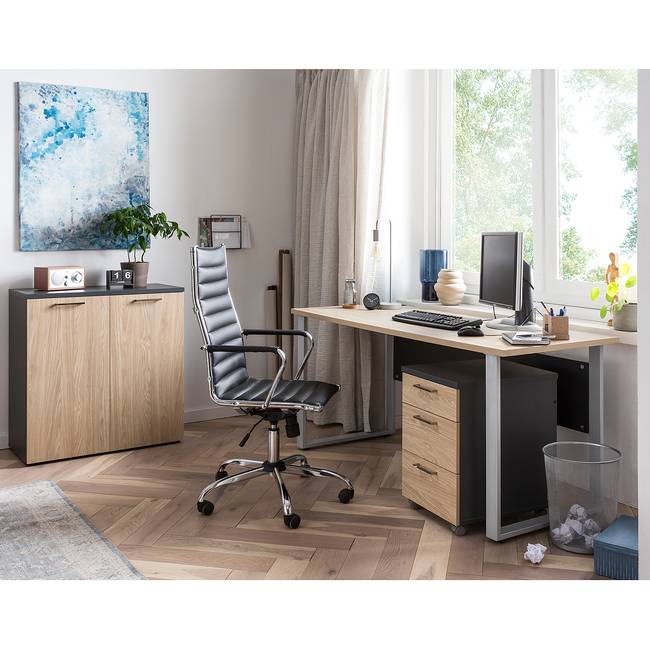 Schreibtisch 75cm Braun/Eiche Dekor