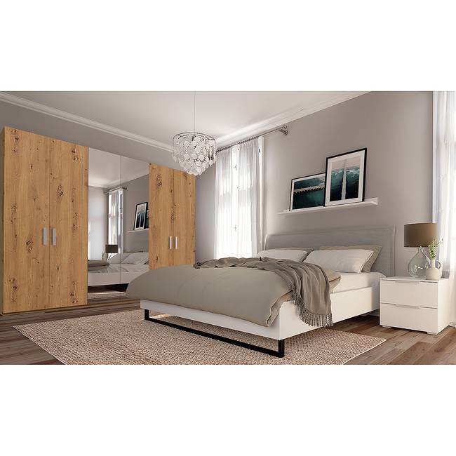 Drehtürenschrank pure reflect 270 x 222cm Braun/Eiche Artisan Dekor