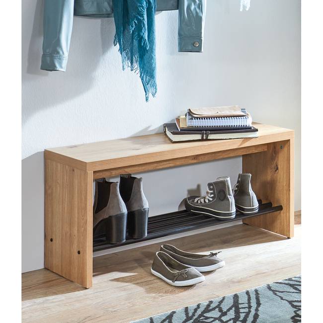 Garderobenbank Marle 70 x 40 x 30cm Braun