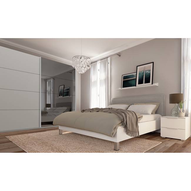 Schwebetürenschrank pure reflect+ 270 x 222cm Grau/Seidengrau 2 Türen