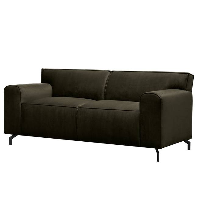 Sofa Bramming 2-Sitzer Braun Samt Juna 185 x 82 x 98cm Glamour
