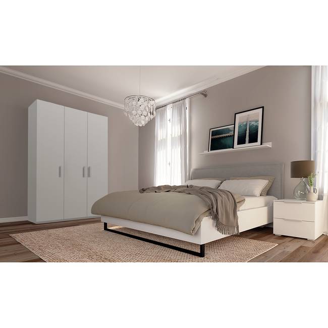 Drehtürenschrank XVI 136 x 223cm Grau/Seidengrau