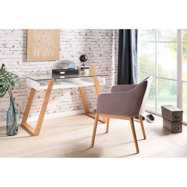 Schreibtisch Fleet 110 x 75 x 55cm Weiß