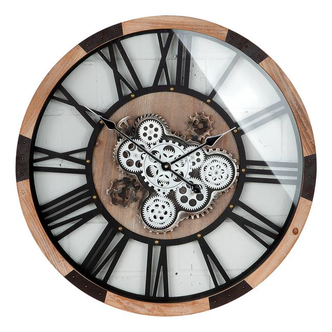 Wanduhr Berenike Material: Massivholz Oberfläche Holz: Geölt 68 x 68 x 8cm Schwarz