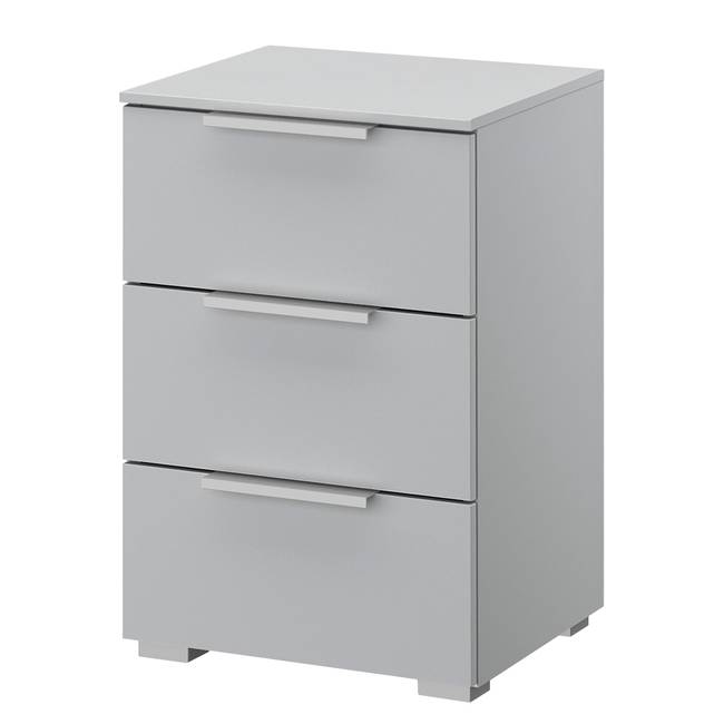 Nachtkommode x3 40cm Grau/Seidengrau Aluminium