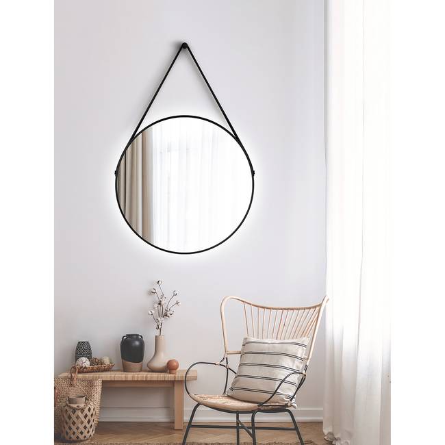 Spiegel Talos II 80 x 80 x 3cm Schwarz/Schwarz Korpus: Aluminium 80 x 80 x 3cm mit Beleuchtung