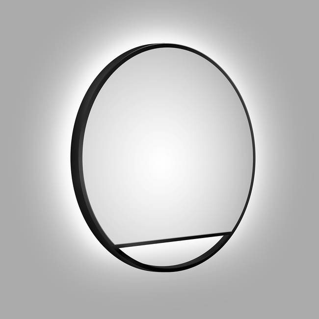 Spiegel Talos III 60cm Schwarz/Schwarz Korpus: Aluminium 60cm mit Beleuchtung