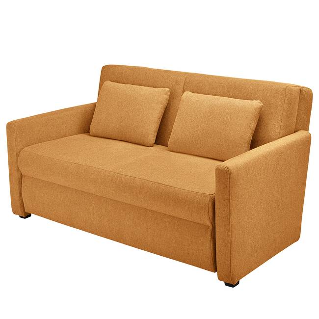 Schlafsofa Orna Kupfer/Beige Flachgewebe Alma 165 x 90 x 105cm Modern